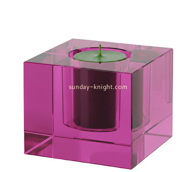 Custom acrylic restaurant candle holder block ABK-297