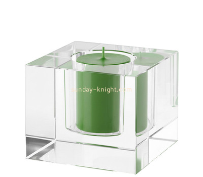Custom acrylic candle holder block ABK-296