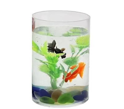 Custom acrylic counters cylinder fish tank FTK-114