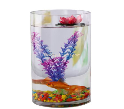 Custom acrylic reception areas round fish aquarium FTK-117