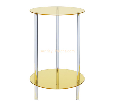 Custom acrylic 2 tiers multifuntional round table AFK-418
