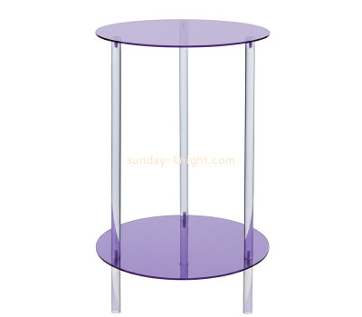 Custom acrylic 2 tiers round nightstand AFK-419