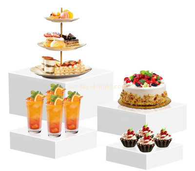Custom acrylic catering buffet risers FSK-283