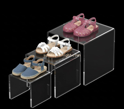 Custom acrylic retail girls shoes display risers SSK-089