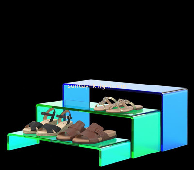 Custom acrylic 3 tiers sandal display risers SSK-096