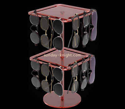 Custom acrylic 360° 2 tiers eyeglasses display stand SDK-145