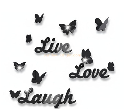 Custom acrylic Love Live Laugh wall mirror stickers MAK-169