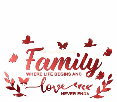Custom acrylic wall decor family mirror stickers MAK-176