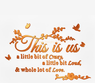 Custom acrylic wall letter mirror stickers MAK-173