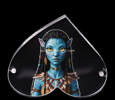 Custom acrylic heart shape picture frame APK-131