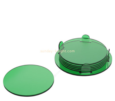 Custom acrylic round coasters sets with holder AHK-126