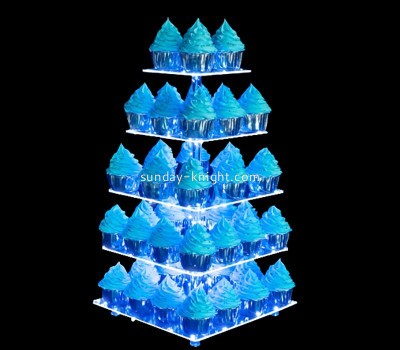 Custom acrylic 5-tiers LED party cupcake stand LDK-185