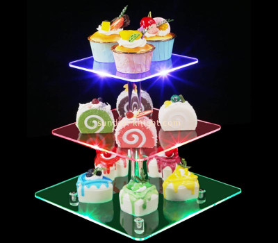 Custom acrylic 3-tiers LED cupcake stand holder LDK-191