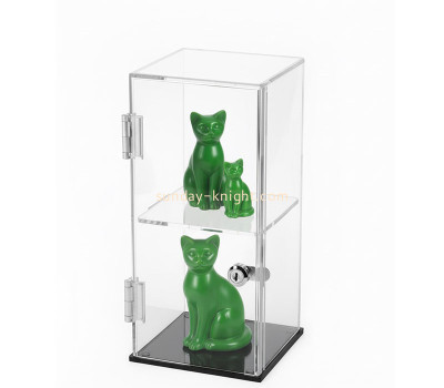 Custom acrylic lockable 2 tiers ornaments showcase DBK-1510