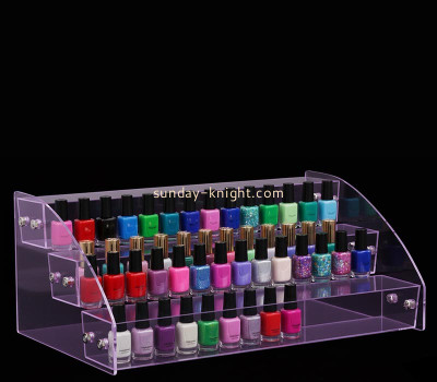 Custom acrylic 3 tiers retail nail varnish display risers MDK-566