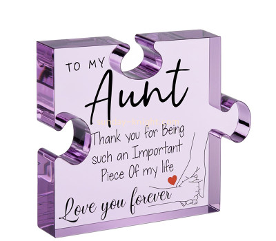 Custom acrylic puzzle piece desk decor sign ABK-310