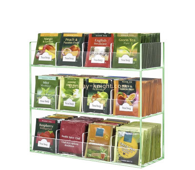 Custom acrylic countertop tea bag 3 tiers display holders FSK-296