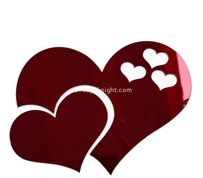Custom acrylic wall DIY hearts mirror stickers MAK-178