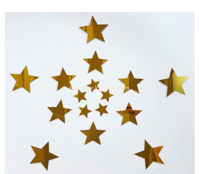 Custom acrylic wall decor five-pointed stars mirror stickers MAK-180