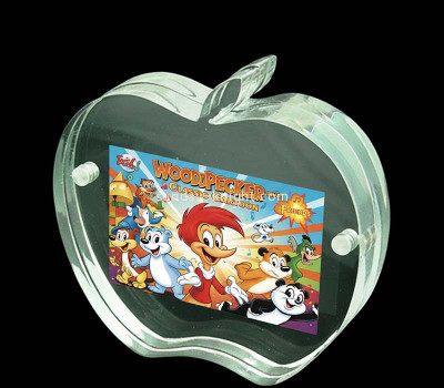 Custom acrylic magnetic apple shape photo frame APK-137