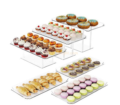 Custom acrylic buffet pastries display risers HCK-282