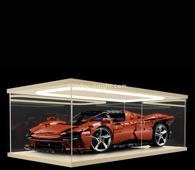 Custom acrylic scale model car dustproof LED display case EDK-155