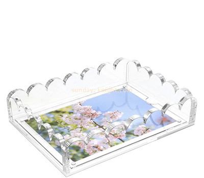 Custom acrylic non-slip base decor tray STK-380