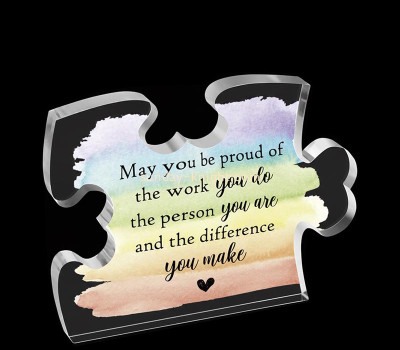 Custom acrylic block puzzle thank you gifts CAK-430