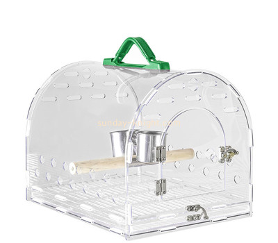 Custom acrylic outdoor walking carrying birdcage AFK-439
