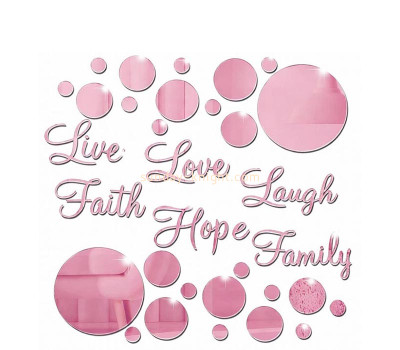 Custom acrylic wall DIY family words mirror stickers MAK-192