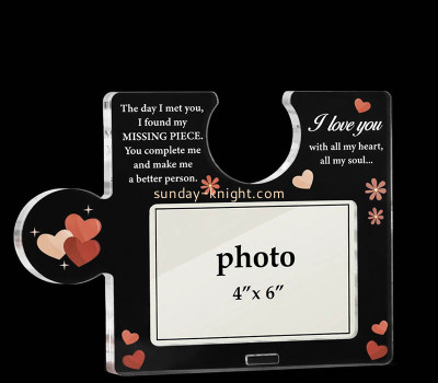 Custom plexiglass puzzle piece photo frame gift APK-150