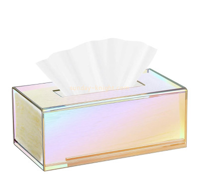 Custom iridescent acrylic tissue box HCK-291