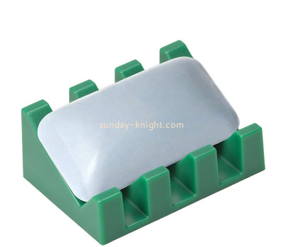 Custom acrylic bathroom draining soap dish holder HCK-290