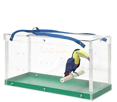 Custom acrylic macaw bird carrier cage PCK-219