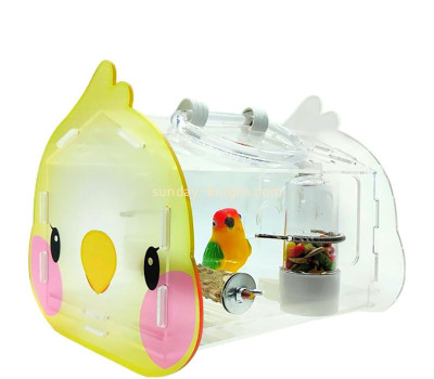 Custom acrylic parrots bird outdoor carrier cage PCK-224