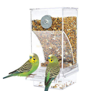 Custom acrylic parrots bird food container cage PCK-223