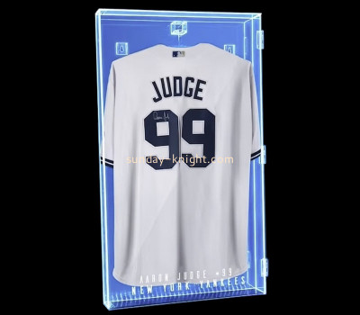 Custom acrylic wall LED sports jersey showcase EDK-168