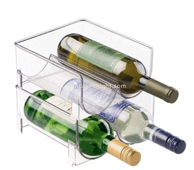 Custom acrylic 2 tiers whisky wine bottles display holders WDK-312