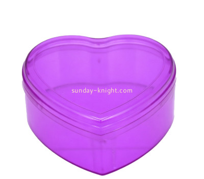 Custom acrylic heart shaped gift box with lid DBK-1523