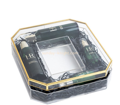 Custom acrylic octagon gift box with lid DBK-1522