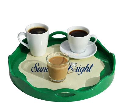 Custom acrylic round coffee serving tray STK-391