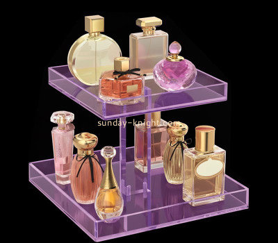 Custom acrylic 2 tiers skincare makeup display tray MDK-580