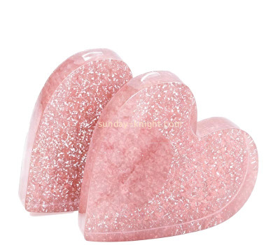 Custom acrylic heart shaped paperweight block ABK-321