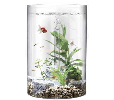Custom acrylic cylinder aquarium fish tank FTK-137