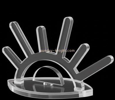 Custom acrylic 6 rod ring display stand JDK-813