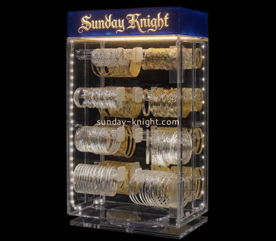 Custom acrylic boutiques rotating jewelry display case JDK-815