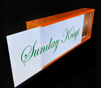 Custom acrylic wall outdoor light box brand sign EDK-169