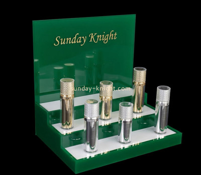 Custom acrylic 3 tiers cosmetics LED display stand LDK-210