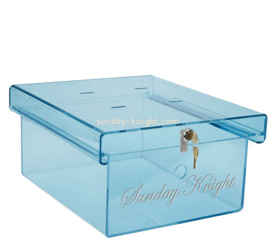 Custom acrylic lockable display storage box DBK-1528