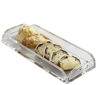 Custom acrylic round corner serving tray STK-394
